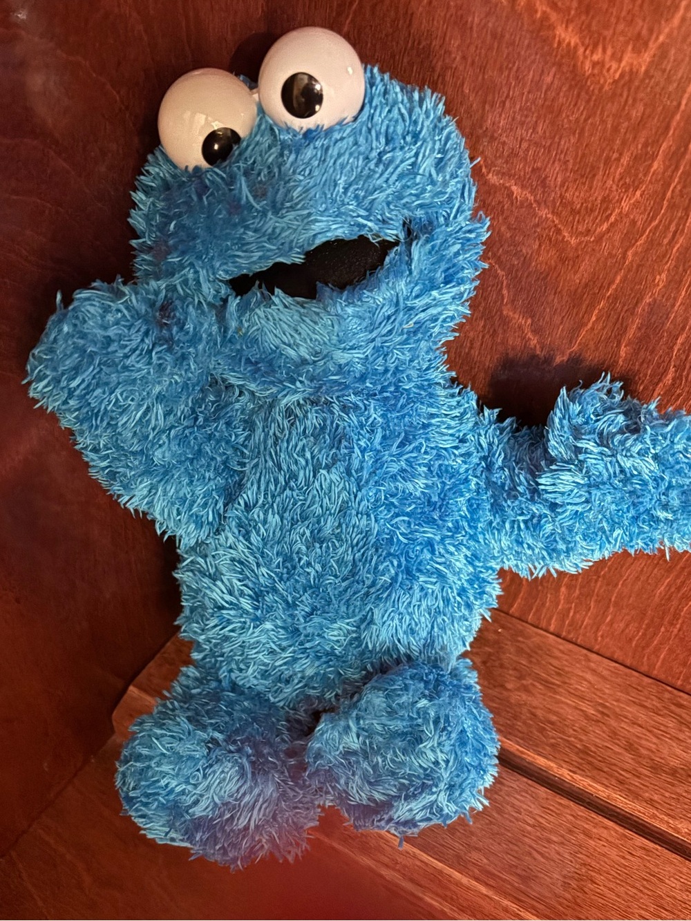 Blue Cookie Monster Plush Hand Puppet - Kids Toy